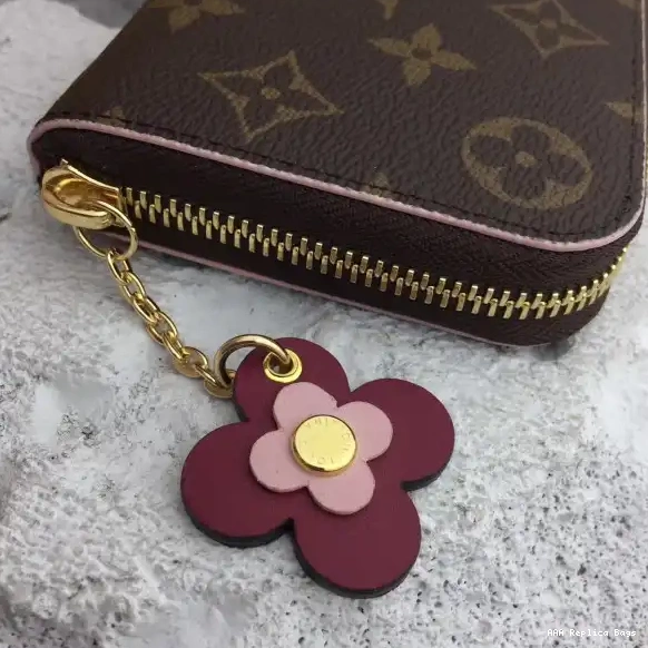 Aaa replica ru wallet Louis Vuitton CLEMENCE 0604